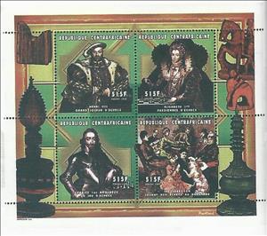 Mini Sheet, Chess, Central African Republic,  , Chess