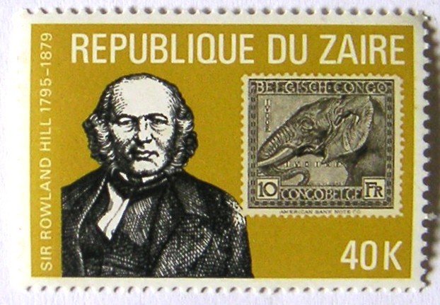 R. Hill With Stamp Elephant