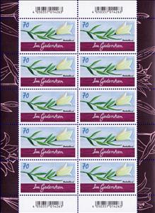 Mini Sheet, In Memory, Germany, Federal Republic,  , Flowers, Greetings, Plants (Flora)