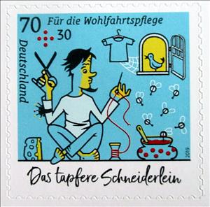 Stamp, In the Tailor's Shop, Germany, Federal Republic,  , Fairy Tales