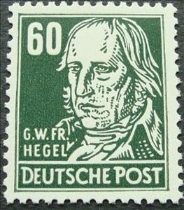 Stamp, Georg Hegel (1770-1831), Germany, Democratic Republic,  , Authors, Famous People, Literary People (Poets and Writers), Literature, Men, Philosophers