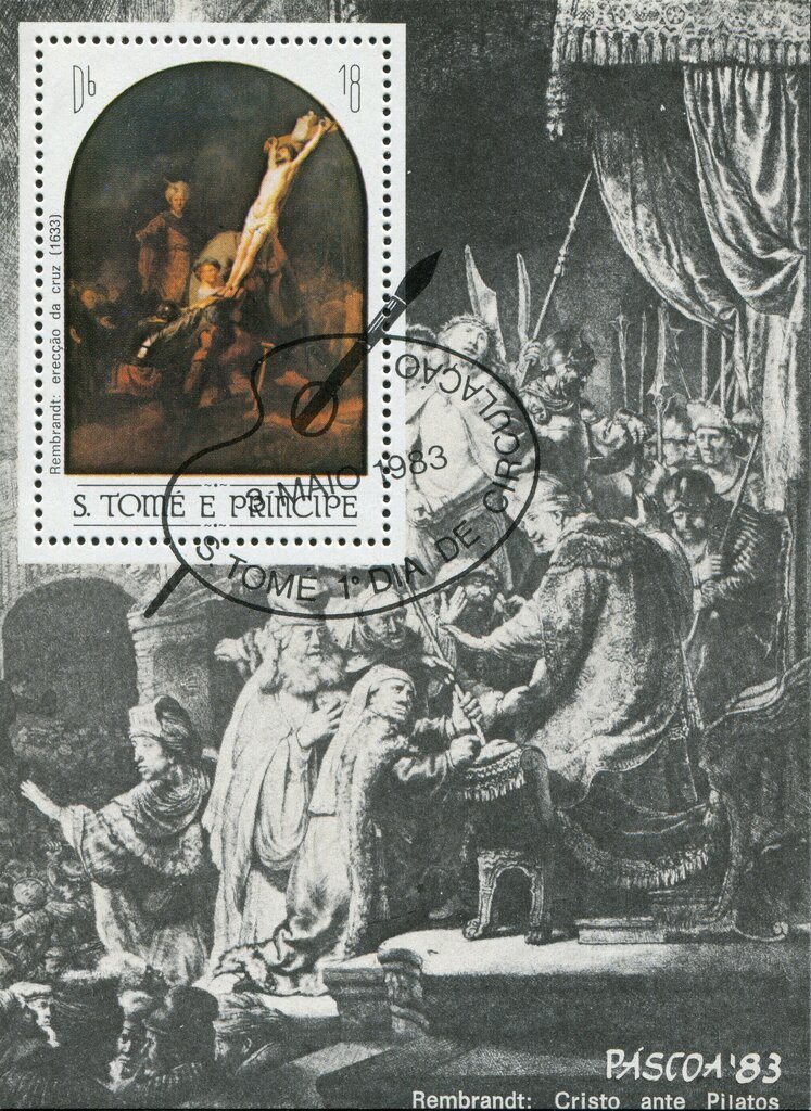 Elevation of the Cross, by Rembrandt