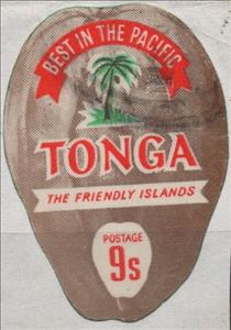 Stamp, Coconut, Tonga,  , Fruits, Plants (Flora)