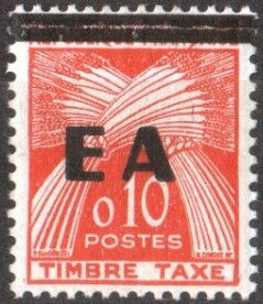 Overprinted “EA”
