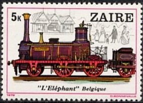 History of the railroads, depicting famous locomotives.
