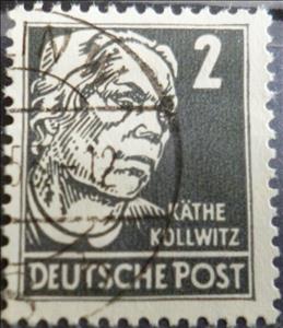 Stamp, Käthe Kollwitz (1867-1945), Germany, Democratic Republic,  , Famous People, Painters, Women