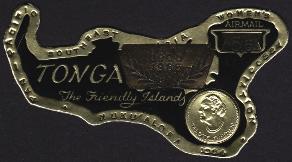 Map of Tongatapu - overprinted and surcharged