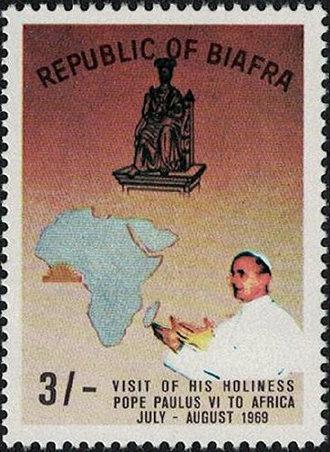 St. Peter; Pope Paul VI and map of Africa