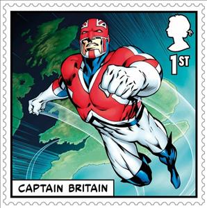 Stamp, Captain Britain, United Kingdom of Great Britain & Northern Ireland,  , Cartoons, Comics