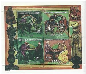 Mini Sheet, Chess, Central African Republic,  , Chess