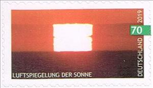 Stamp, Mirroring of the Sun, Germany, Federal Republic,  , Science, Sun