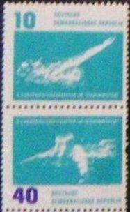 Se-tenant, Various water sports, Germany, Democratic Republic,  , Aquatic Sports, Sports, Swimming, Water