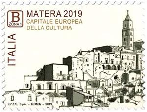 Stamp, Matera, European Capital of Culture 2019, Italy,  , European Cultural Capital, Townscapes / City Views