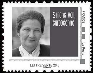 Stamp, Simone Veil, France,  