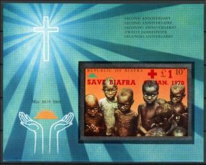 Souvenir Sheet, Orphans, Biafra,  , Children
