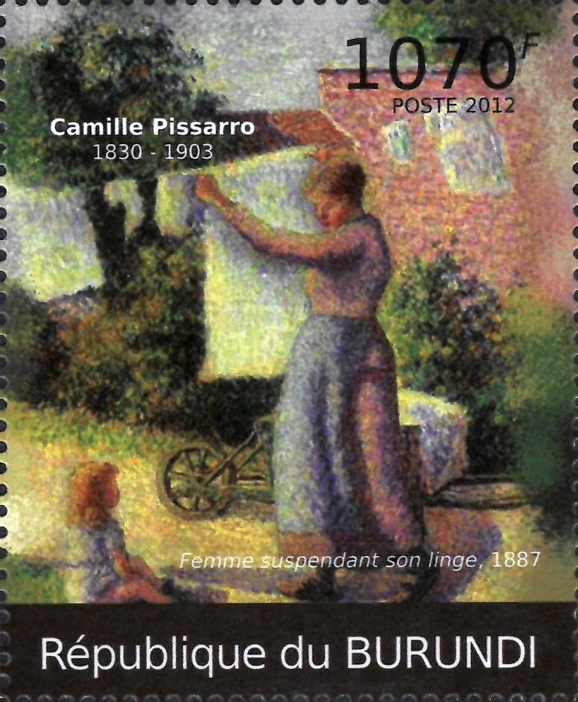 "Woman hanging up her Wash" (1887)