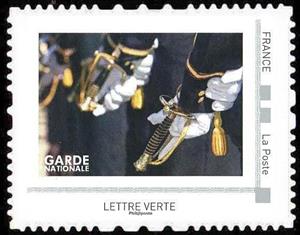 Stamp, The National Guard, France,  