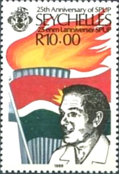 Torch, flag, Rene