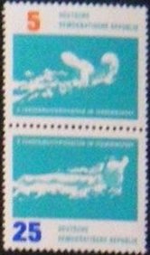 Se-tenant, Various water sports, Germany, Democratic Republic,  , Aquatic Sports, Sports, Swimming, Water