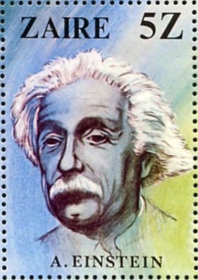 Stamp, Albert Einstein, Zaire,  , Famous People, Scientists, Physicists