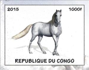 Stamp, Horse, Cinderellas,  , Animals (Fauna), Horses, Mammals