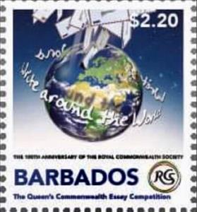 Stamp, Queen's Commonwealth Essay Competition, Barbados,  , Organizations