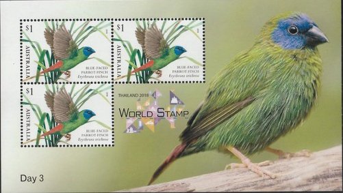 Souvenir Sheet, Exposition Day 3 Sheetlet, Australia,  , Animals (Fauna), Birds, Philatelic Exhibitions