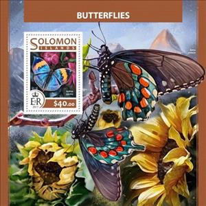 Souvenir Sheet, Kallima inachus, Solomon Islands,  , Animals (Fauna), Butterflies, Insects