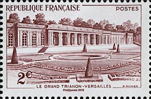 Stamp, Grand Trianon of Versailles, France,  