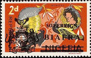 Stamp, Weavers (Ploceidae), Biafra,  , Birds