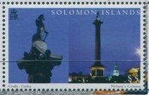 Stamp, Nelson´s column, Solomon Islands,  , Anniversaries and Jubilees, Monuments, Naval Battles