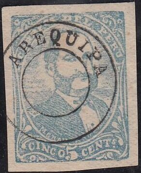 Stamp, Admiral Miguel Grau Overprinted, Peru,  , Admirals, Heroes, Military Officers
