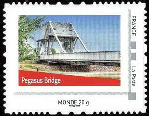 Stamp, Pegazus Bridge, France,  , Anniversaries and Jubilees, Bridges