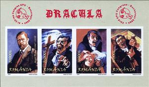 Souvenir Sheet, Dracula SS, Romania,  , Authors, Famous People, Literary People (Poets and Writers), Literature, Men