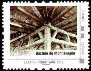 Stamp, Bastide de Montlanquin, France,  , Tourism