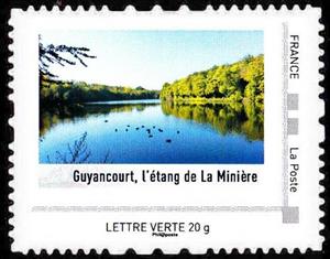 Stamp, Guyancourt, l'etang de la Miniere, France,  , Landscapes