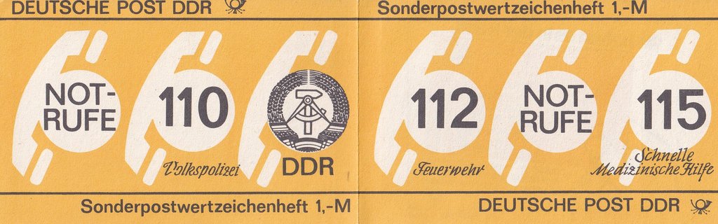 Booklet-Notrufe (Sonderpostwertzeichen)