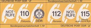 Booklet, Booklet-Notrufe (Sonderpostwertzeichen), Germany, Democratic Republic,  , Famous People, Men, Politicians
