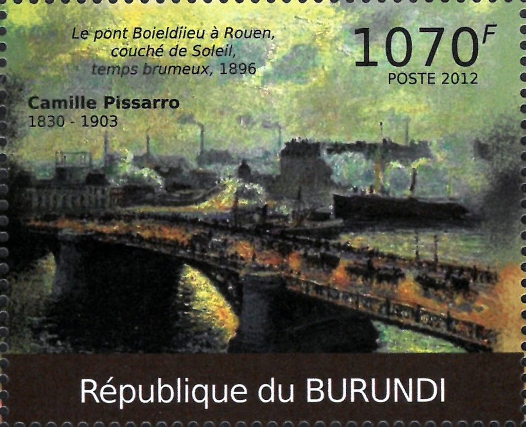 "Pont Boieldieu in Rouen, Rainy Weather" (1896)