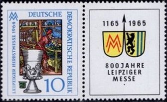Stamp, Leipzig autumn fair, Germany, Democratic Republic,  , Fairs, Glass and Earthenware