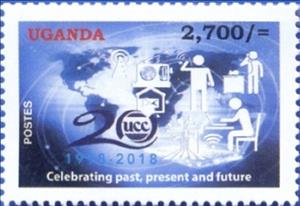 Stamp, 20th Anniversary of the Uganda Communication Commission, Uganda,  , Communication