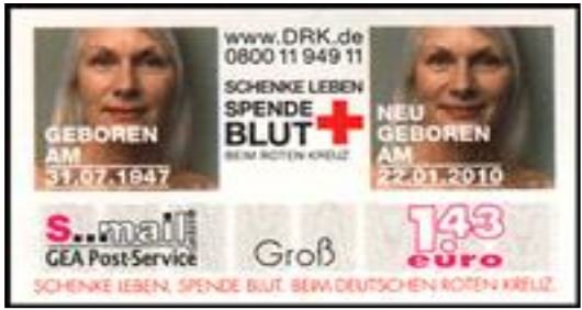 Stamp, Schenke Leben,Spende Blut, Germany, Modern Private Post Offices,  , Charity, Diseases
