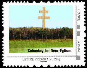 Stamp, Colombey-les-Deux-Eglises, France,  , Monuments