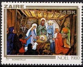 Stamp, Noel 1980, Zaire,  , Christmas