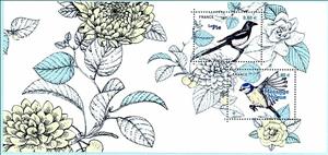 Souvenir Sheet, Birds of our Gardens, France,  , Animals (Fauna), Birds