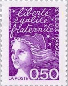Stamp, Marianne type Luquet, France,  , Stylized Figures / Persons, Women