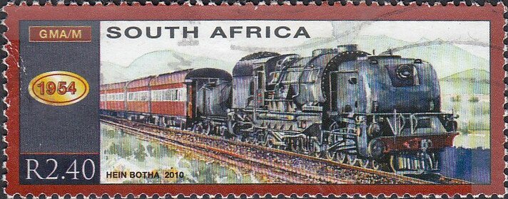 Stamp, Gma/m 1954, South Africa,  , Locomotives, Railways, Transport