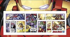 Mini Sheet, Marvel Comics Mini-Sheet, United Kingdom of Great Britain & Northern Ireland,  , Cartoons, Comics