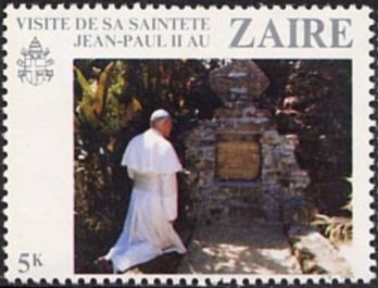 Visit of Johannes-Paulus II in Zaïre