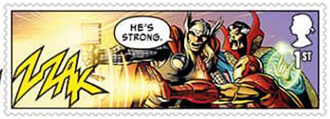 Stamp, He's Strong, United Kingdom of Great Britain & Northern Ireland,  , Cartoons, Comics
